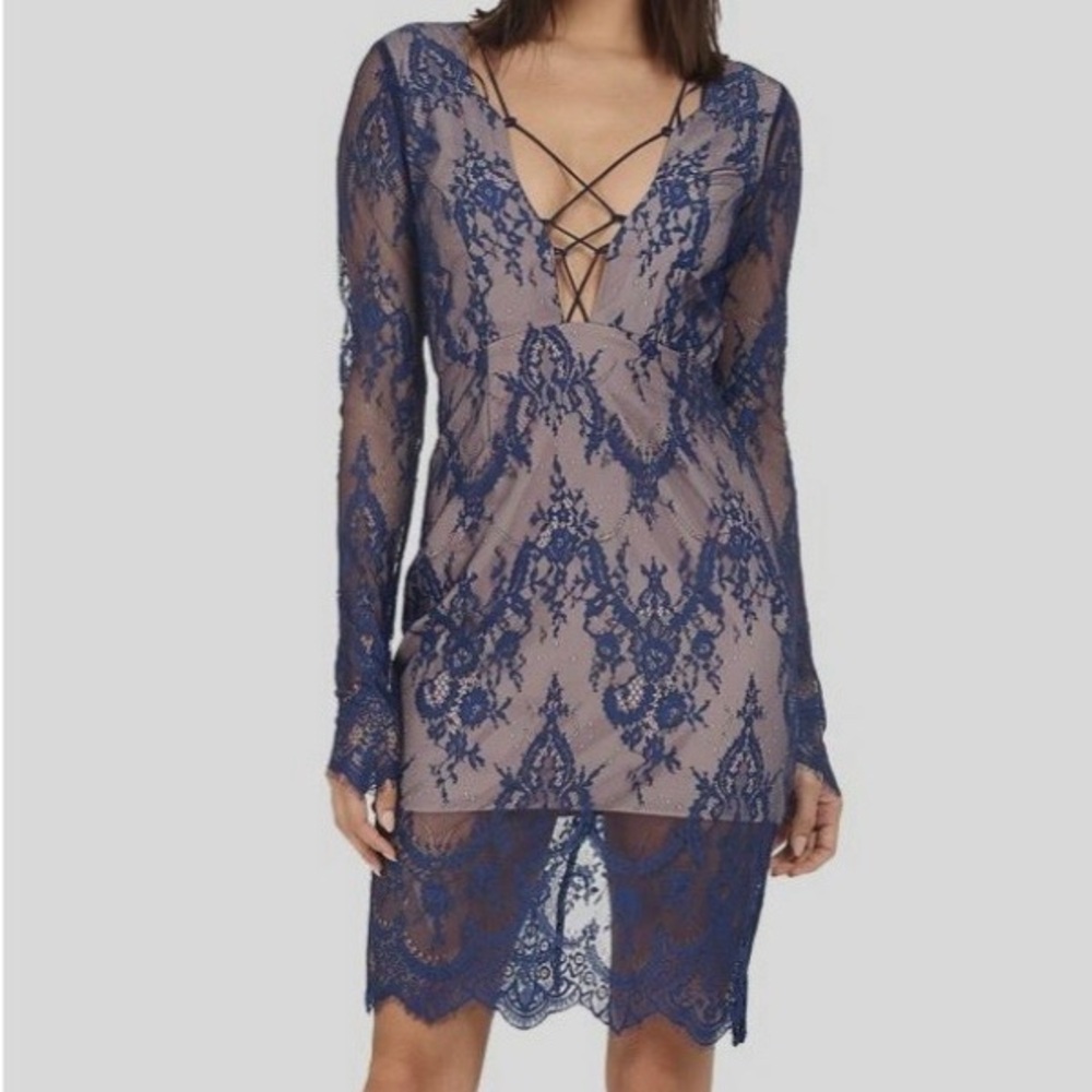Stylestalker Blue Lace Dress
